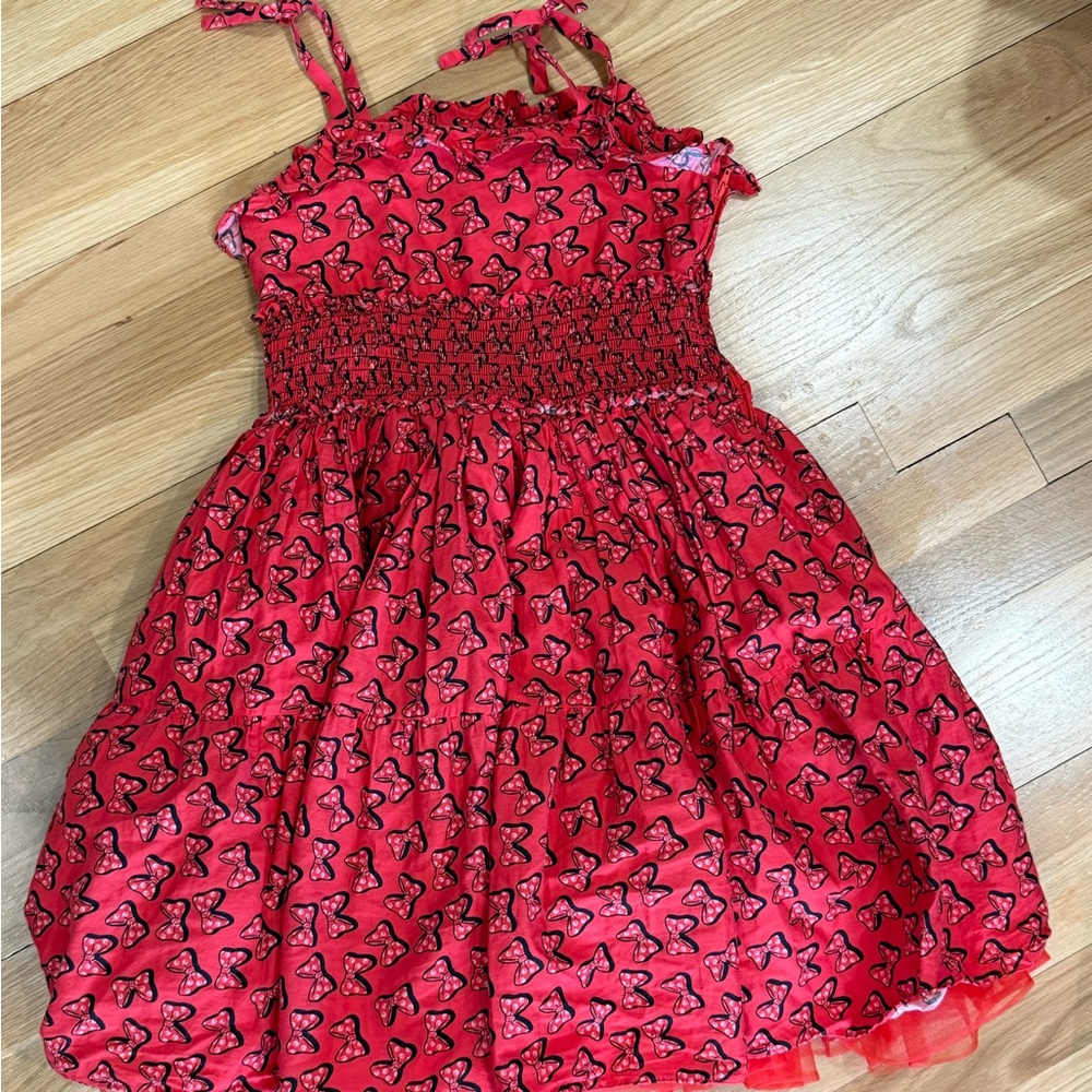 Red minnie bow Disney Print Kids Dress